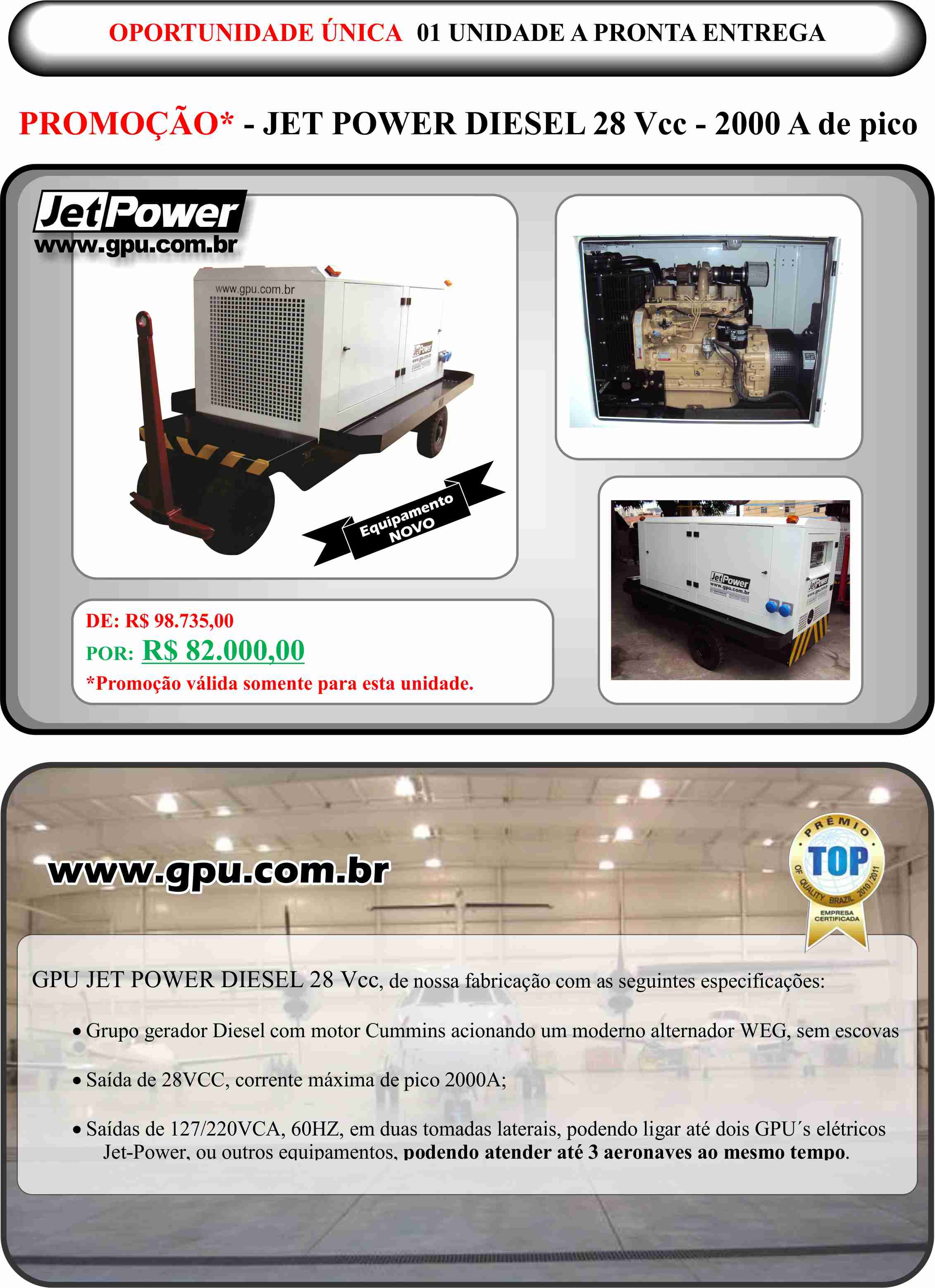 gpu diesel 28vcc - pronta entrega